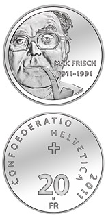 20 franc coin 100th anniversary of Max Frisch's birthday | Switzerland 2011