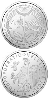 20 franc coin 175 years of the Federal Constitution | Switzerland 2023