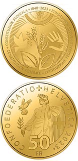 50 franc coin 175 years of the Federal Constitution | Switzerland 2023