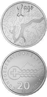20 franc coin Lake Lugano | Switzerland 2025