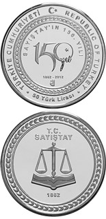 50 Lira coin 150 Years of the Court | Turkey 2012