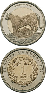 2 Lira coin Anatolian leopard | Turkey 2012