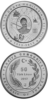 50 Lira coin 500 years of the Piri Reis Map of the World | Turkey 2013