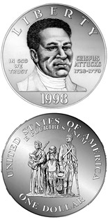 1 dollar coin Black Revolutionary War Patriots  | USA 1998