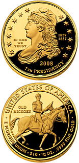 10 dollar coin Andrew Jackson's Liberty  | USA 2008