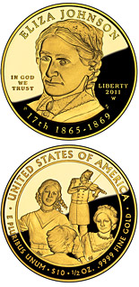 10 dollar coin Eliza Johnson  | USA 2011
