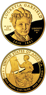 10 dollar coin Lucretia Garfield  | USA 2011
