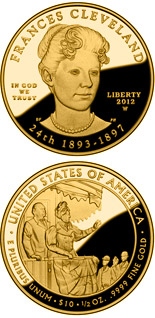 10 dollar coin Frances Cleveland  | USA 2012