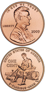 1 cent coin Lincoln – Formative Years in Indiana  | USA 2009