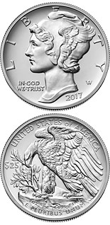 25 dollar coin American Eagle Palladium One Ounce Bullion Coin | USA 2017