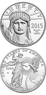 100 dollar coin American Eagle Platinum One Ounce Proof Coin | USA 2015