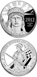100 dollar coin American Eagle Platinum One Ounce Proof Coin | USA 2012