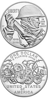 1 dollar coin 2018 World War I Centennial | USA 2018