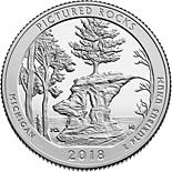 25 cents coin Pictured Rocks National Lakeshore | USA 2018