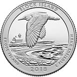 25 cents coin Block Island National Wildlife Refuge | USA 2018