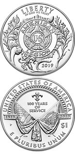 1 dollar coin American Legion 100th Anniversary | USA 2019