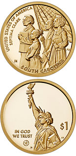 1 dollar coin South Carolina - Septima Poinsette Clark | USA 2020