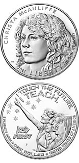 1 dollar coin Christa McAuliffe | USA 2021