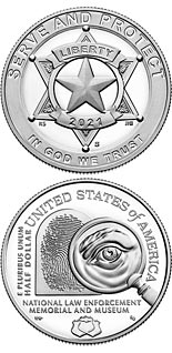 0.5 dollar coin National Law Enforcement Memorial and Museum | USA 2021