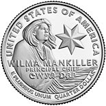 25 cents coin Wilma Mankiller | USA 2022