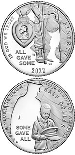 0.5 dollar coin Purple Heart Hall of Honor | USA 2022