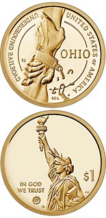 1 dollar coin Ohio | USA 2023