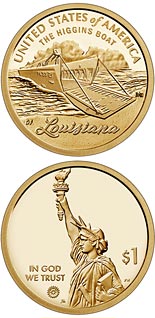 1 dollar coin Louisiana | USA 2023