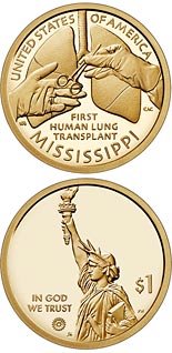1 dollar coin Mississippi | USA 2023