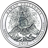 25 cents coin Hawaii Volcanoes National Park  – Hawaii | USA 2012