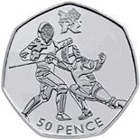 50 pound coin Fencing | United Kingdom 2011