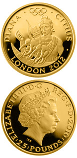 25 pound coin Faster - Diana  | United Kingdom 2010