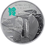 5 pound coin Stonehenge | United Kingdom 2010