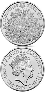 5 pound coin The Christmas Tree | United Kingdom 2017