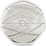 50 pence coin 375 years after his birth of Isaac Newton  | United Kingdom 2017