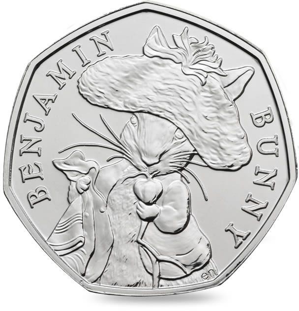 Image of 50 pence coin - Benjamin Bunny | United Kingdom 2017