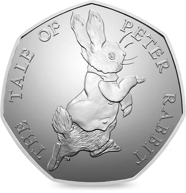 Image of 50 pence coin - Peter Rabbit | United Kingdom 2017