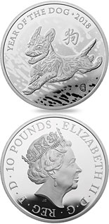 10 pound coin Lunar Year of the Dog | United Kingdom 2017