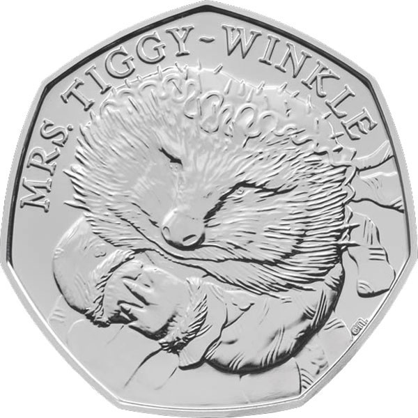 Image of 50 pence coin - Tiggy-Winkle | United Kingdom 2016