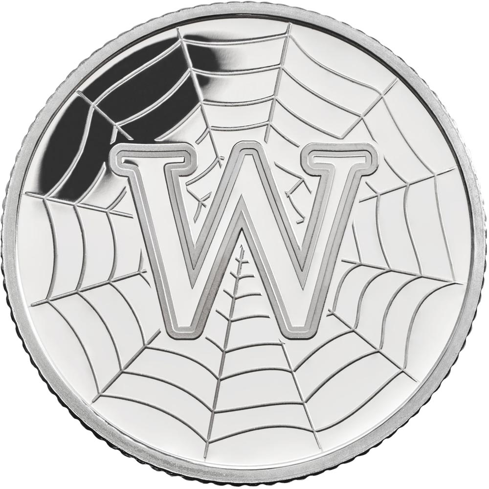 Image of 10 pences coin - W - World Wide Web | United Kingdom 2018.  The Silver coin is of Proof, UNC quality.