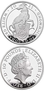 10 pound coin The White Greyhound of Richmond | United Kingdom 2021