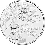 5 pound coin Alice's Adventures in Wonderland | United Kingdom 2021