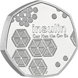 50 pence coin 100 Years of Insulin | United Kingdom 2021