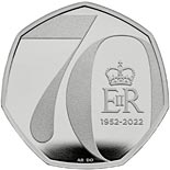 50 pence coin The Platinum Jubilee of Her Majesty The Queen | United Kingdom 2022