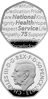 50 pence coin 75th anniversary of the National Health Service | United Kingdom 2023