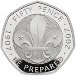 50 pence coin Centenary of the Foundation of the Scouting Movement | United Kingdom 2007