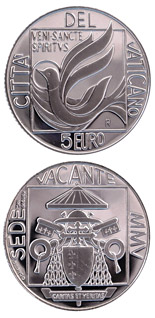 5 euro coin Sede Vacante  | Vatican City 2005