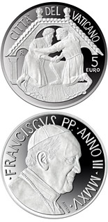 5 euro coin Family and Evangelization | Vatican City 2015