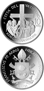 10 euro coin World Youth Day - Krakow | Vatican City 2016
