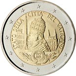 2 euro coin 90th anniversary of the founding of the state of Vatican City | Vatican City 2019