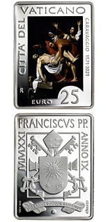 25 euro coin 450th Anniversary of the Birth of Caravaggio | Vatican City 2021